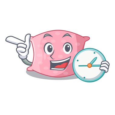 Kanepe saat çizgi film sevimli yastık ile dekore edilmiş