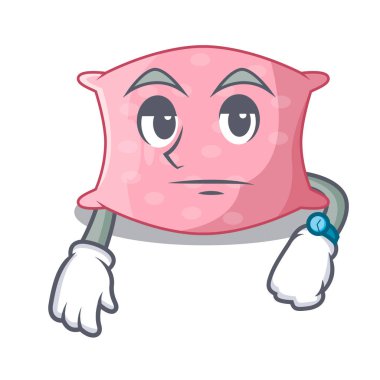 Sevimli yastık rahat maskotu izole bekliyor