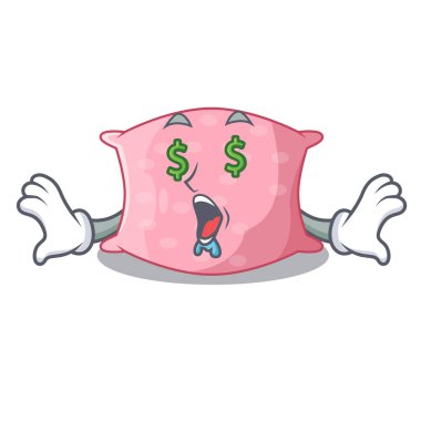 Maskot vektör illüstrasyon izole para göz sevimli yastık rahat