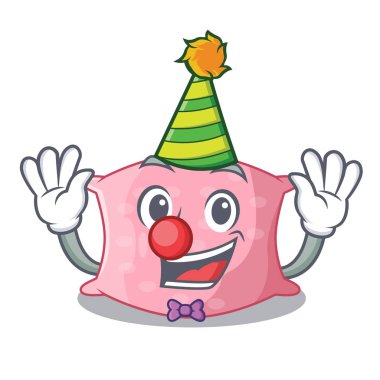 Palyaço sevimli yastık rahat maskot vektör illüstrasyon izole