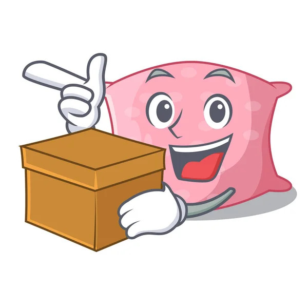 Con caja de dibujos animados casa cocina toalla — Vector de stock