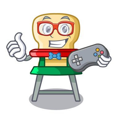 Oyun çizgi film bebek sandalyesi vektör çizim oturma