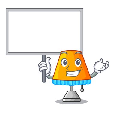 Kapalı vektör çizim kurulu karakter masa ofis lambası getir