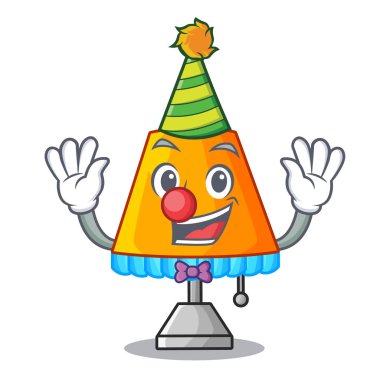 Maskot vektör illüstrasyon izole palyaço modern masa lambası