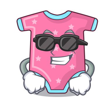 Süper cool karikatür bebek giysileri askı raf üzerinde