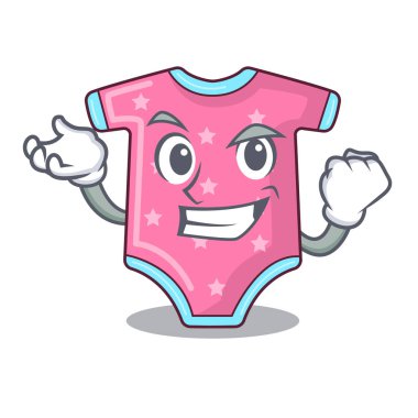 Başarılı karikatür bebek giysileri askı raf üzerinde