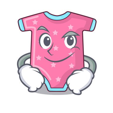 Askı raf üzerinde Smirking karikatür bebek giysileri