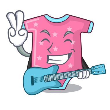 Gitar karikatür bebek giysileri ile yenidoğan