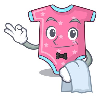 Yenidoğan için garson karikatür bebek giyim