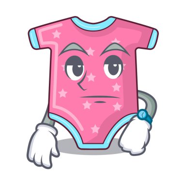 Bebek yün giysi maskotu izole bekliyor