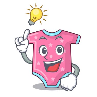 Var bir fikir bebek yün giysi izole maskot vektör çizim üzerinde