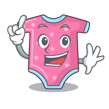Maskot izole parmak bebek yün elbise