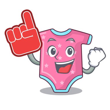 Maskot izole köpük parmak bebek yün elbise