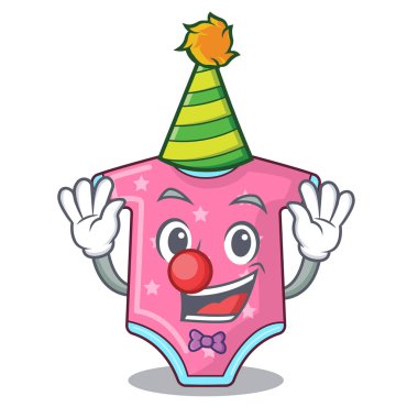 Maskot izole palyaço bebek yün elbise