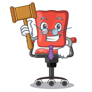 Yargıç Resepsiyon sandalye ofis maskotu izole