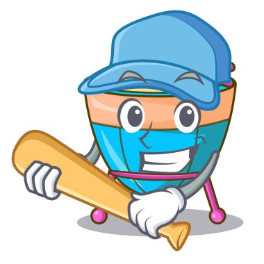 İskambil beyzbol karakter karikatür vurmalı enstrüman timpani