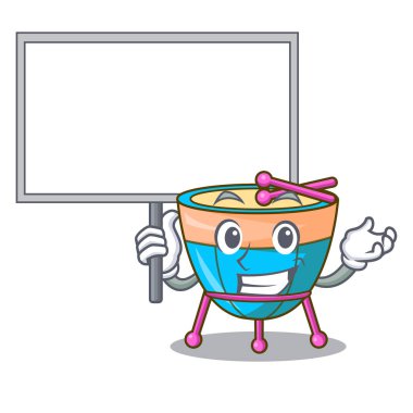 Yönetim Kurulu karakter karikatür vurmalı enstrüman timpani getirmek