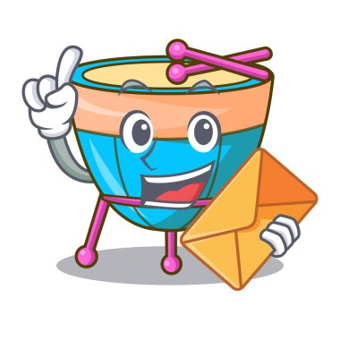 Zarf karikatür timpani ile orkestra grubu