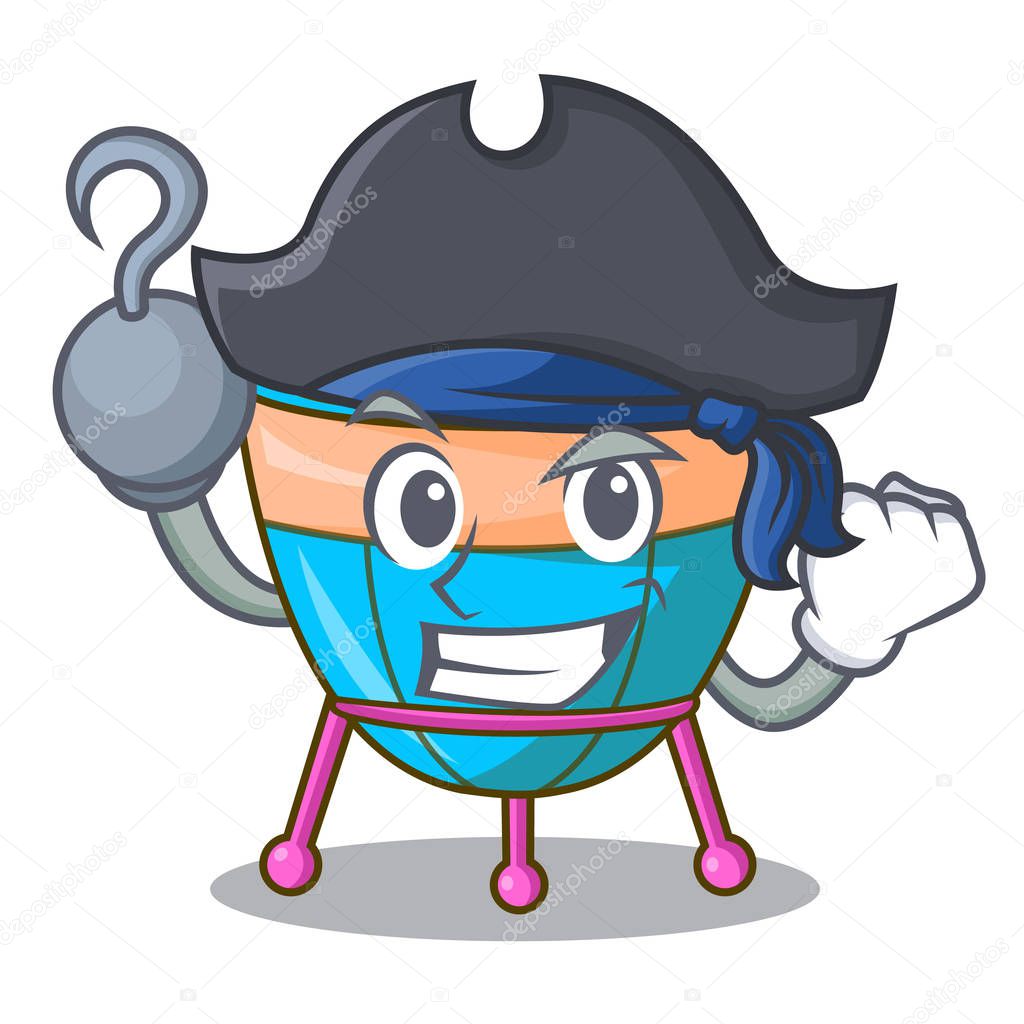 Personaje pirata de dibujos animados percusión instrumento musical