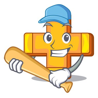 İskambil beyzbol karakter çizgi çizmek sembolü artı işareti