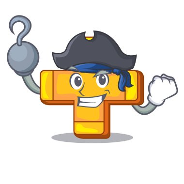 Korsan karakter çizgi çizmek sembolü artı işareti illüstrasyon vektör