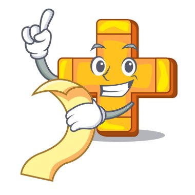 Menü artı işareti ek sembolü karikatür ile