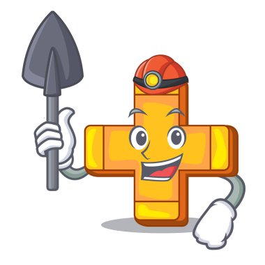 Madenci artı işareti ek sembolü çizgi film