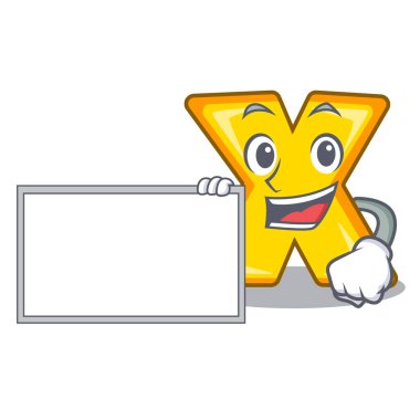 Kurulu ile karakter karikatür çarpma işareti için logo