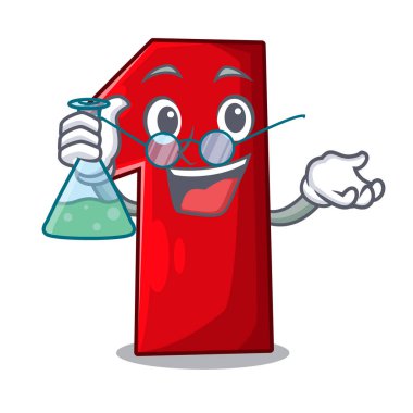 Profesör numaralı işaret parmağı karikatür