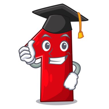 Mezuniyet numaralı işaret parmağı karikatür