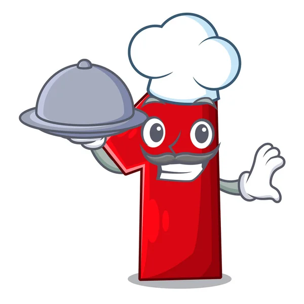 Chef com desenhos animados de comida o número um para campeão — Vetor de Stock