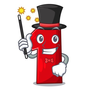 Sihirbaz plastik numaralı maskot izole