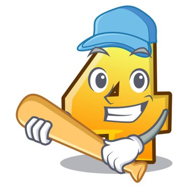 karakter sayısı dört duvar vektör çizim üzerinde