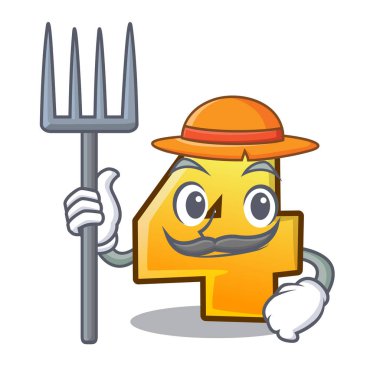 karakter sayısı dört duvar vektör çizim üzerinde