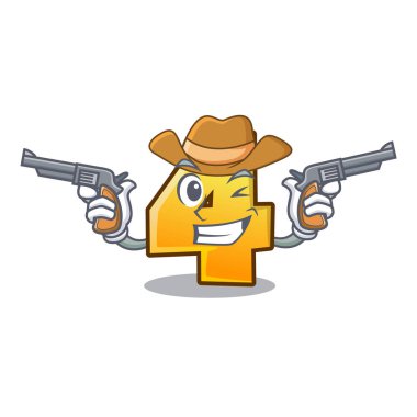 karakter sayısı dört duvar vektör çizim üzerinde