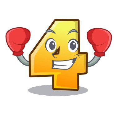 karakter sayısı dört duvar vektör çizim üzerinde