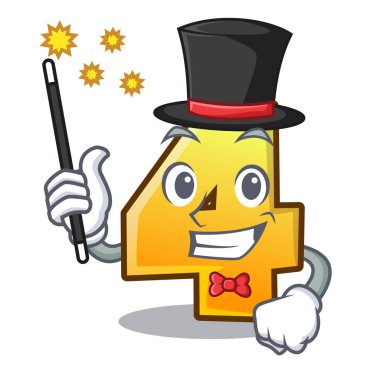 Dördüncü maskot vektör illüstrasyon izole