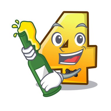 Dördüncü maskot vektör illüstrasyon izole