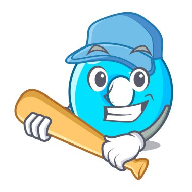 Beyzbol oynama sayısı sıfır karakter vektör çizim üzerinde