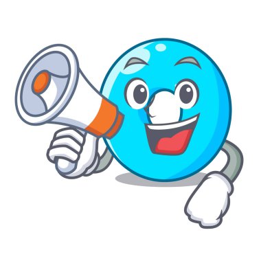 Megafon ile karakter numarası sıfır vektör çizim