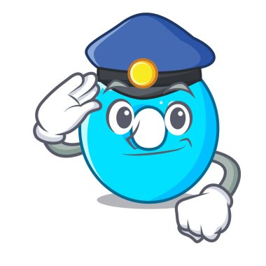 Polis sayısı karakter vektör çizim üzerinde sıfır