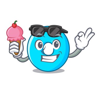 Bir çizgi film vektör çizim sıfır numaraya dondurma ile