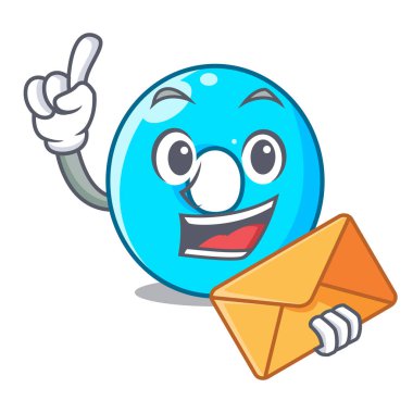 Zarf ile bir çizgi film vektör çizim sıfır numaraya