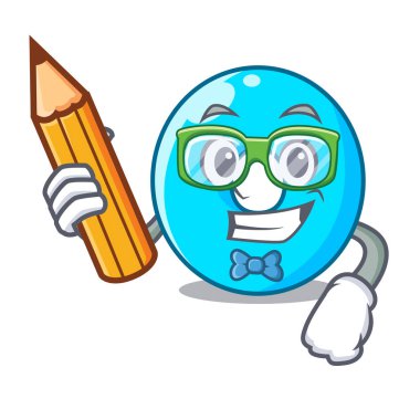 Öğrenci numarası sıfır bir karikatür vektör çizim üzerinde