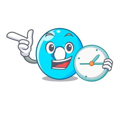 İle bir çizgi film vektör çizim sıfır numaraya saat