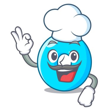 Şef bir karikatür vektör çizim sıfır numaraya