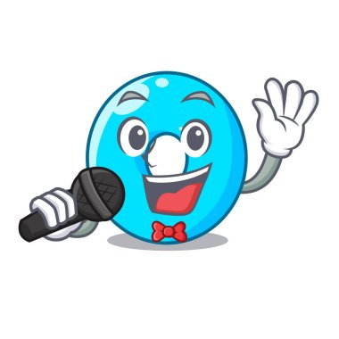 Şarkı numarası sıfır mavi renk vektör çizim karikatür