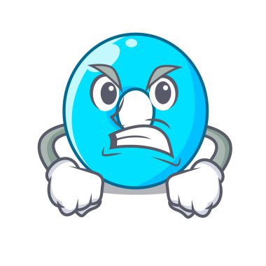 Öfkeli sıfır mavi renk vektör çizim karikatür