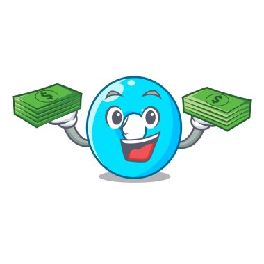 Aşık numarası sıfır renk mavi vektör çizim karikatür