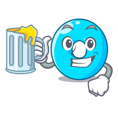 Suyu ile sıfır renk mavi vektör çizim karikatür